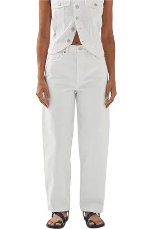 ALOHAS Mujer, Vaqueros, Blanco, Talla: L