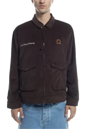 Pop Trading Company Hombre, Chaquetas, Marrón, Talla: L