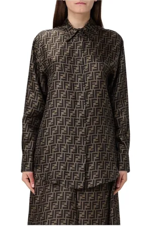 Fendi Mujer, Blusas y Camisas, Marrón, Talla: M