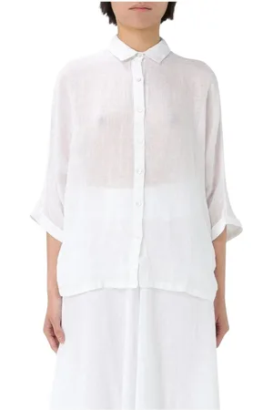 120% Lino Mujer, Blusas y Camisas, Blanco, Talla: M