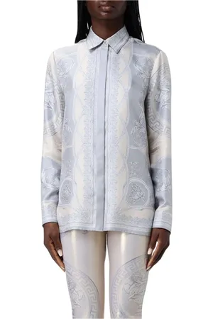 VERSACE Mujer, Blusas y Camisas, Gris, Talla: M