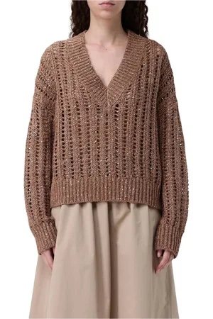 Brunello Cucinelli Mujer, Jerseys, Marrón, Talla: S
