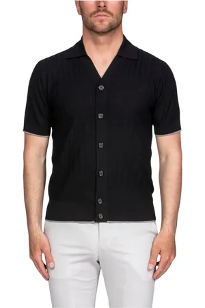 Paolo Pecora Hombre, Camisas, Negro, Talla: S