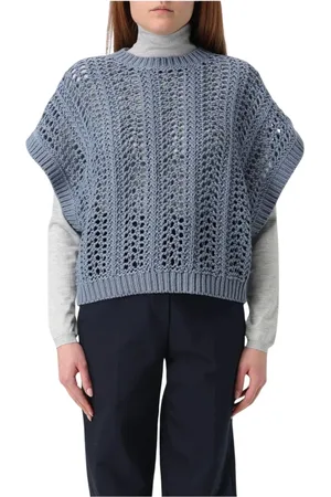 Brunello Cucinelli Mujer, Jerseys, Azul, Talla: S