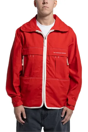 Pop Trading Company Hombre, Chaquetas, Rojo, Talla: M