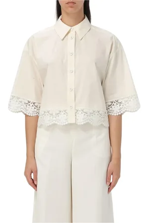 Twin-Set Mujer, Blusas y Camisas, Blanco, Talla: S