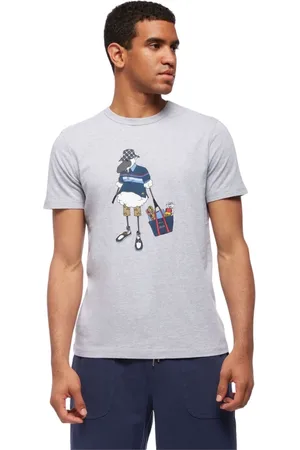 Brooks Brothers Hombre, Camisetas, Gris, Talla: L