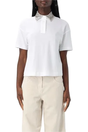 Brunello Cucinelli Mujer, Camisetas, Blanco, Talla: S