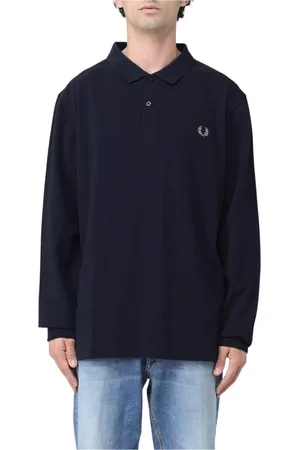 Fred Perry Hombre, Camisetas, Azul, Talla: L