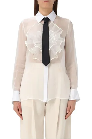 Elisabetta Franchi Mujer, Blusas y Camisas, Blanco, Talla: L