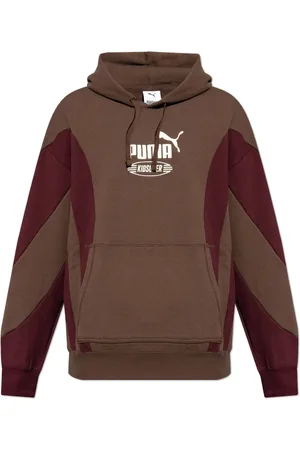 PUMA Hombre, Sudaderas, Marrón, Talla: S
