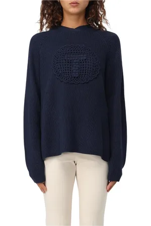 Twin-Set Mujer, Sudaderas, Azul, Talla: L