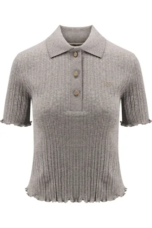 Fendi Mujer, Camisetas, Gris, Talla: M