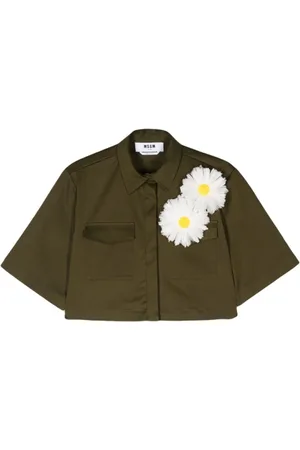 Msgm Mujer, Blusas y Camisas, Verde, Talla: S