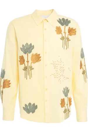 AMARANTO Hombre, Camisas, Amarillo, Talla: L