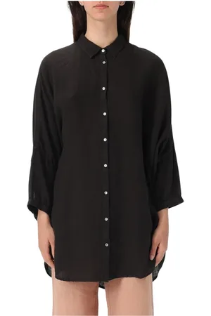 120% Lino Mujer, Blusas y Camisas, Negro, Talla: M
