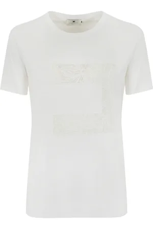 Elisabetta Franchi Mujer, Camisetas, Blanco, Talla: XS