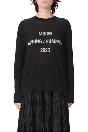 Msgm Mujer, Camisetas, Negro, Talla: M