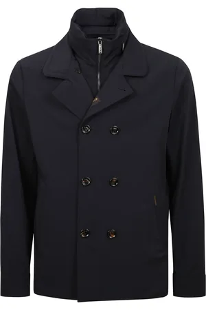 MOORER Hombre, Chaquetas, Azul, Talla: M