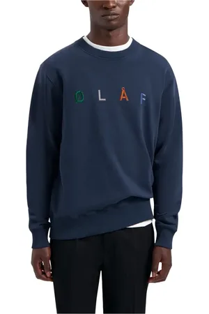 OLAF HUSSEIN Hombre, Sudaderas, Azul, Talla: L