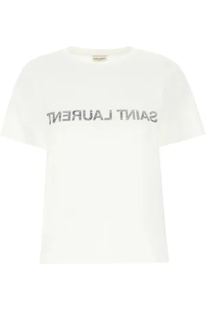 Saint Laurent Mujer, Camisetas, Blanco, Talla: M