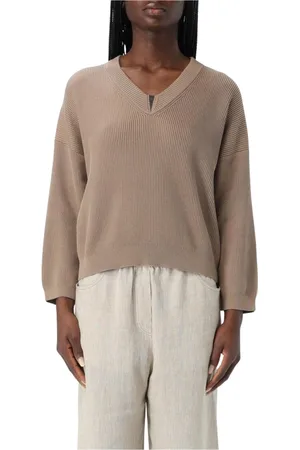 Brunello Cucinelli Mujer, Jerseys, Marrón, Talla: XS