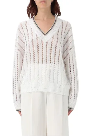 Brunello Cucinelli Mujer, Jerseys, Blanco, Talla: M