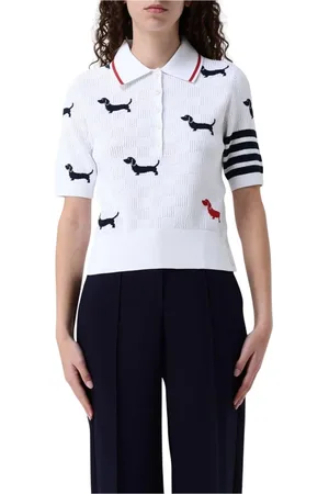 Thom Browne Mujer, Camisetas, Blanco, Talla: S