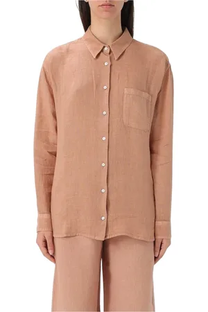 120% Lino Mujer, Blusas y Camisas, Rosa, Talla: M