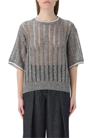 Brunello Cucinelli Mujer, Jerseys, Gris, Talla: L