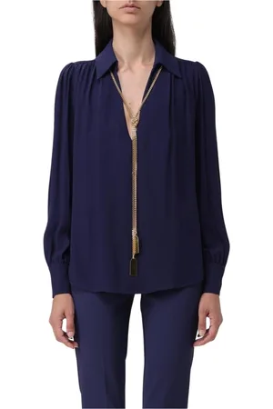 Elisabetta Franchi Mujer, Blusas y Camisas, Azul, Talla: M