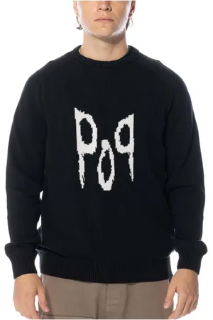 Pop Trading Company Hombre, Jerseys, Negro, Talla: S