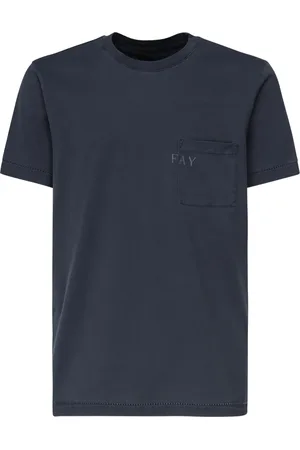 FAY Hombre, Camisetas, Azul, Talla: M