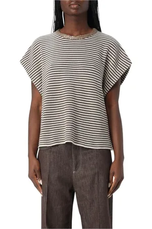 Brunello Cucinelli Mujer, Camisetas, Negro, Talla: S