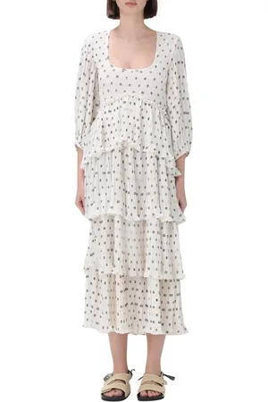 Ganni Mujer, Vestidos, Blanco, Talla: S