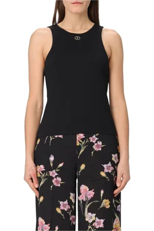 Twin-Set Mujer, Camisetas, Negro, Talla: XS