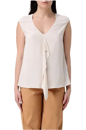 HANITA Mujer, Camisetas, Blanco, Talla: M