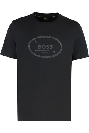 HUGO BOSS Hombre, Camisetas, Negro, Talla: L
