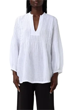 120% Lino Mujer, Blusas y Camisas, Blanco, Talla: L