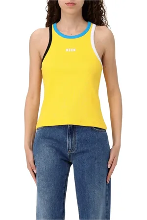 Msgm Mujer, Camisetas, Amarillo, Talla: M