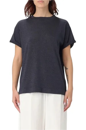 Brunello Cucinelli Mujer, Camisetas, Azul, Talla: L