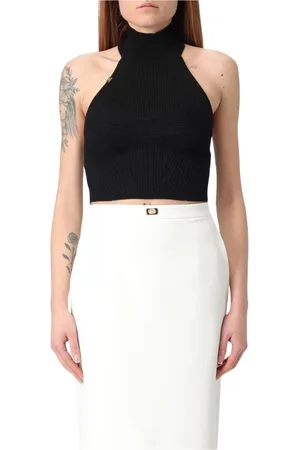 Elisabetta Franchi Mujer, Camisetas, Negro, Talla: M