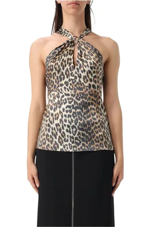 Ganni Mujer, Camisetas, Marrón, Talla: S