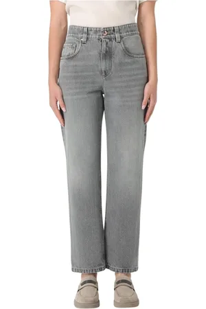 Brunello Cucinelli Mujer, Vaqueros, Gris, Talla: S