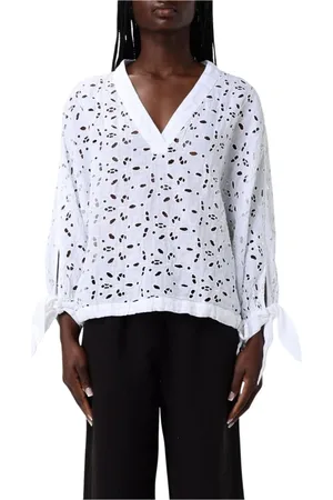 120% Lino Mujer, Blusas y Camisas, Blanco, Talla: M