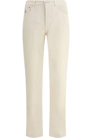 Brunello Cucinelli Hombre, Pantalones, Blanco, Talla: XL