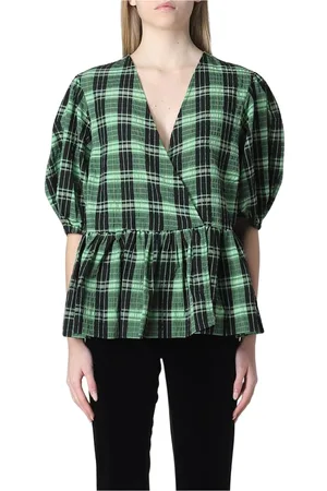 Ganni Mujer, Blusas y Camisas, Verde, Talla: S