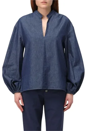 Dondup Mujer, Blusas y Camisas, Azul, Talla: M