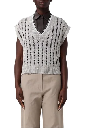 Brunello Cucinelli Mujer, Jerseys, Gris, Talla: L