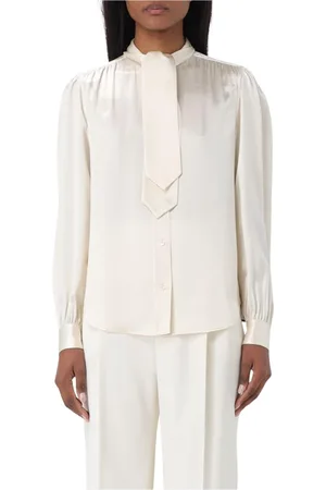 Saint Laurent Mujer, Blusas y Camisas, Blanco, Talla: S